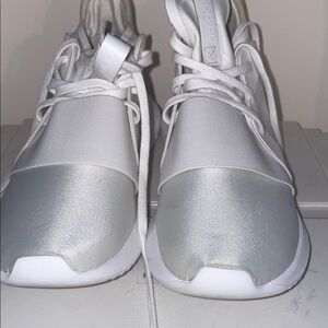 Adidas Sleek White and Silver Trainers